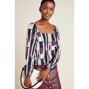 Anthropologie The Odells Eloise Abstract Blouse